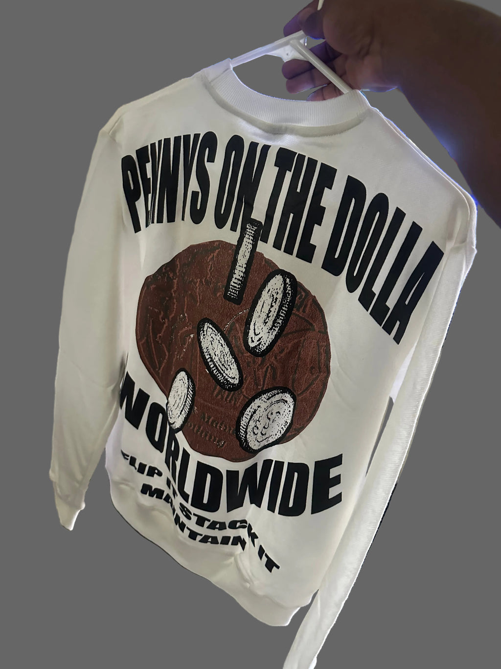 SNMB BUTTER FRENCH TERRY WHITE SWEATER