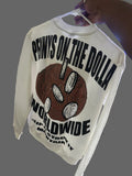 SNMB BUTTER FRENCH TERRY WHITE SWEATER