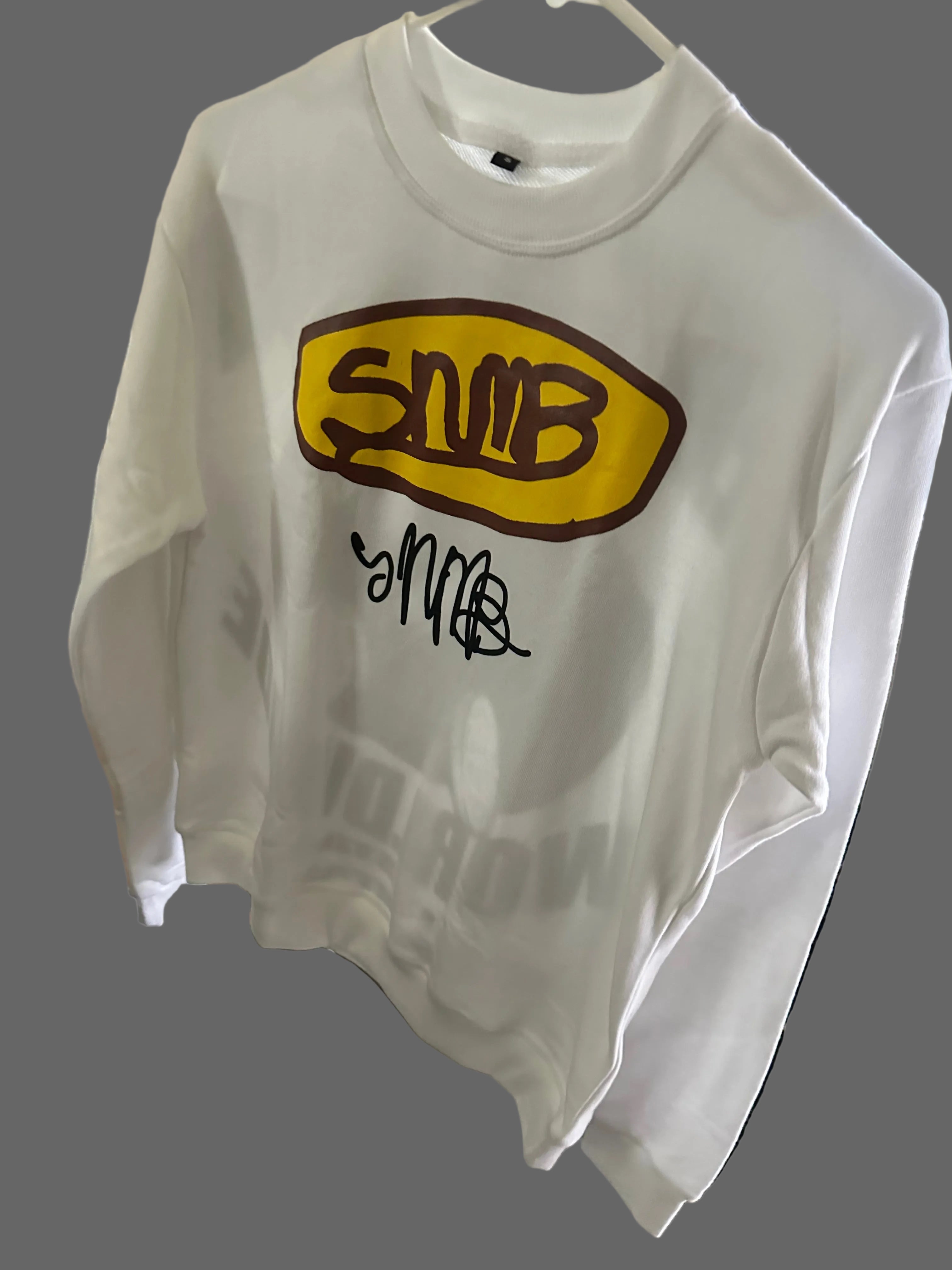 SNMB BUTTER FRENCH TERRY WHITE SWEATER